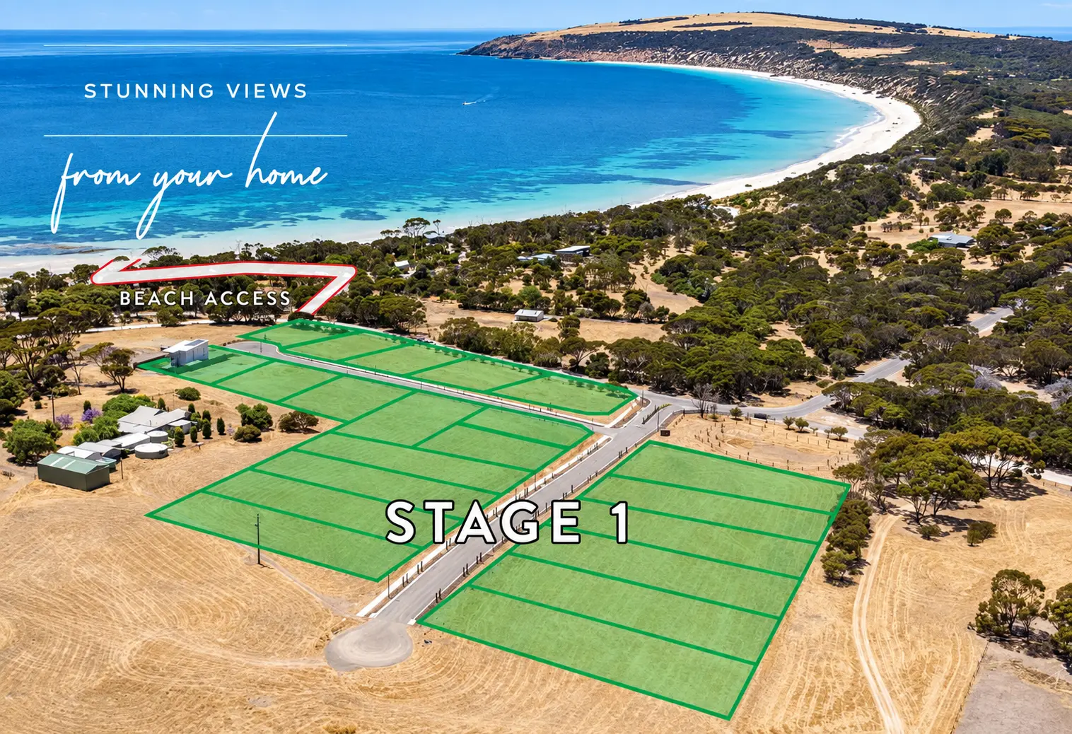 Seaside Emu Bay estate lots